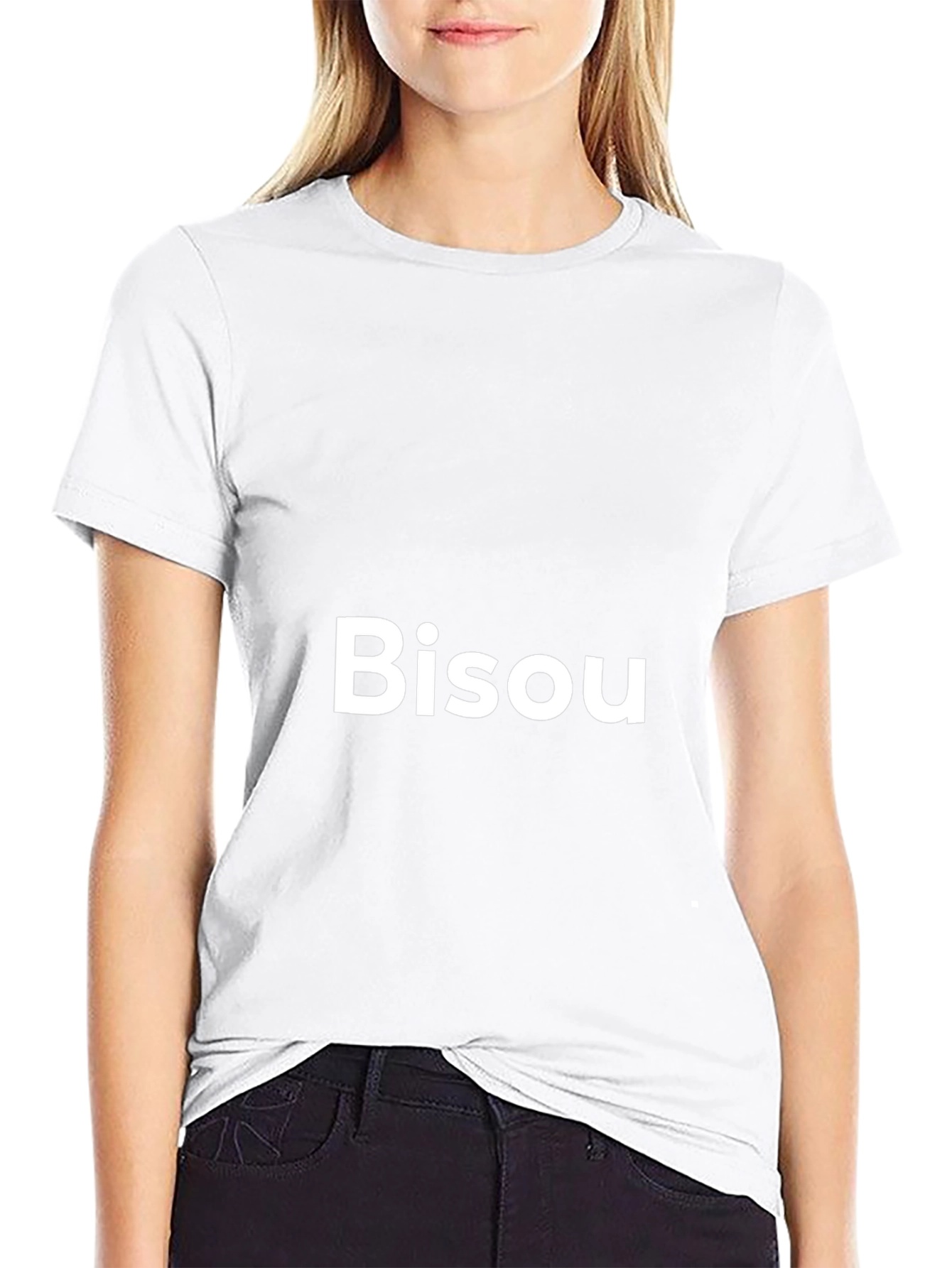 Bisou Graphic Tee - Black Cotton Comfort