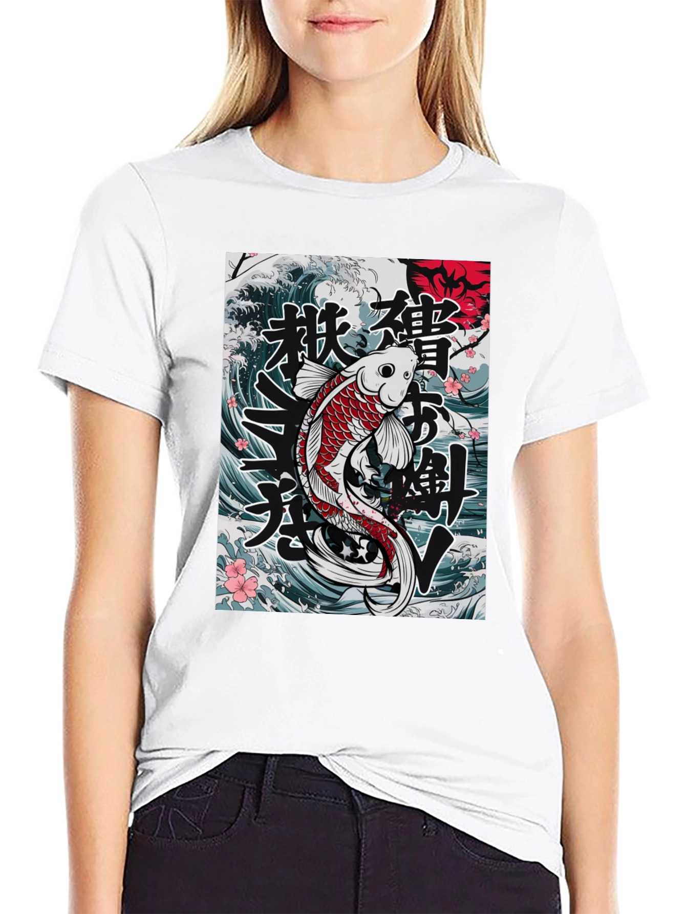 Koi Fish Graphic Tee - Japanese Style