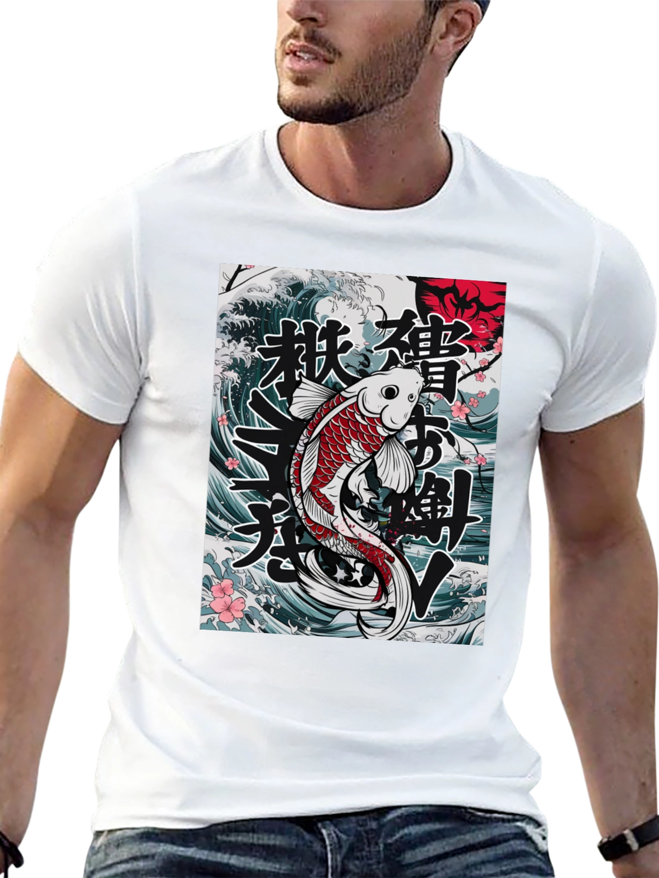 Koi Fish Graphic Tee - Japanese Style