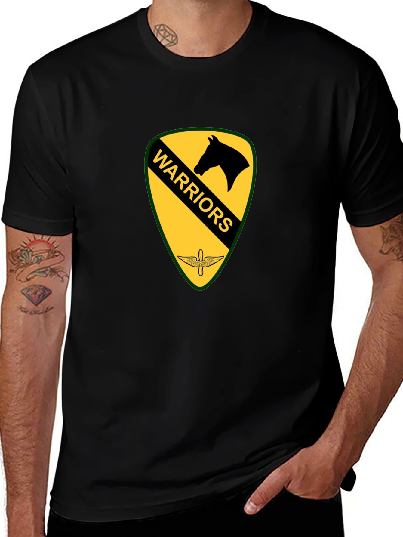 Warriors Emblem Black T-Shirt