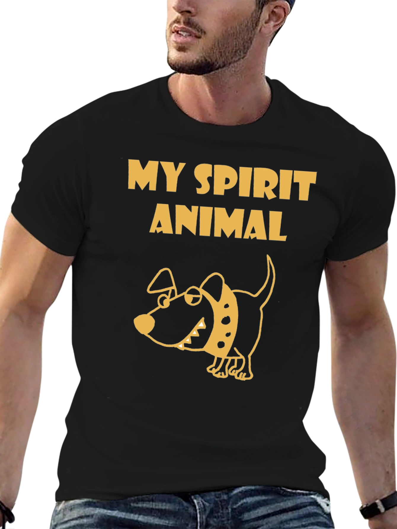 My Spirit Animal Dog T-Shirt - Black