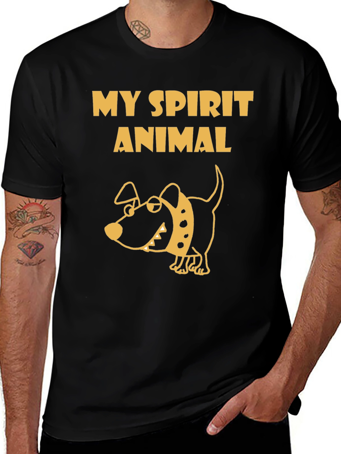My Spirit Animal Dog T-Shirt - Black