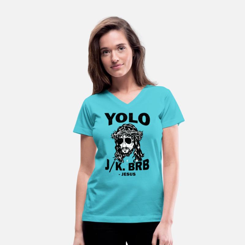 Yoloo Jk Brb Jesus Funny Christian