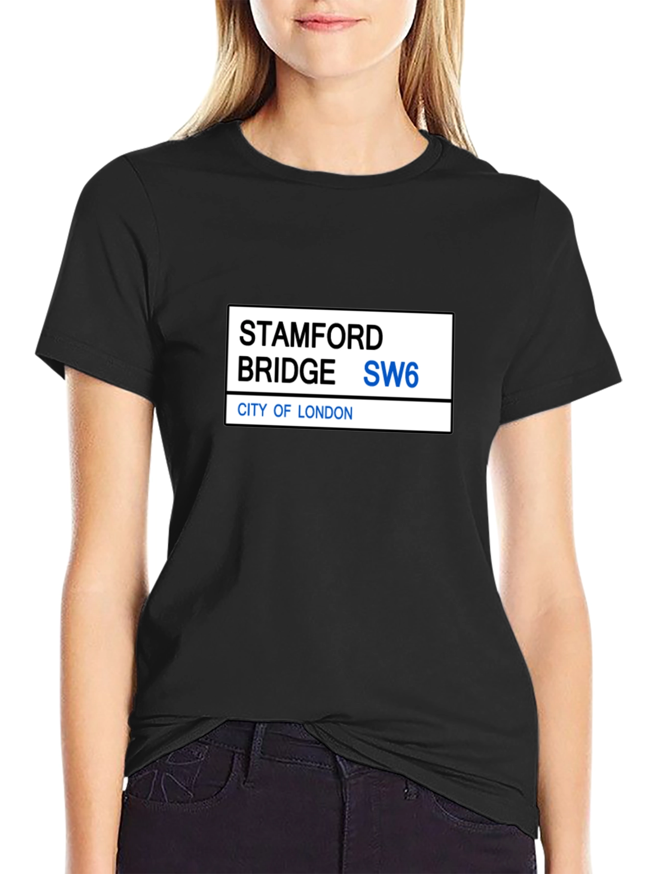 Stamford Bridge SW6 Black T-Shirt