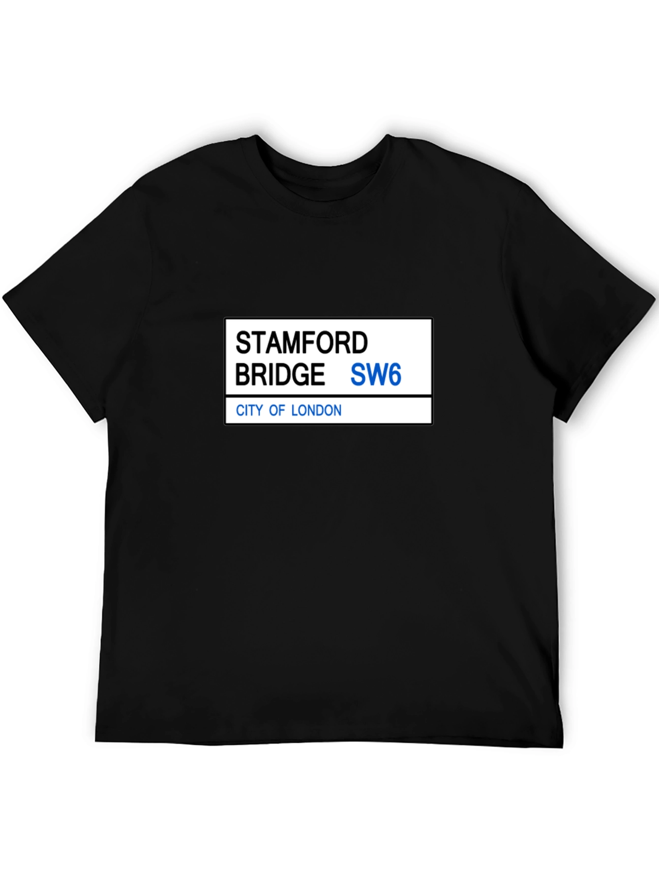 Stamford Bridge SW6 Black T-Shirt