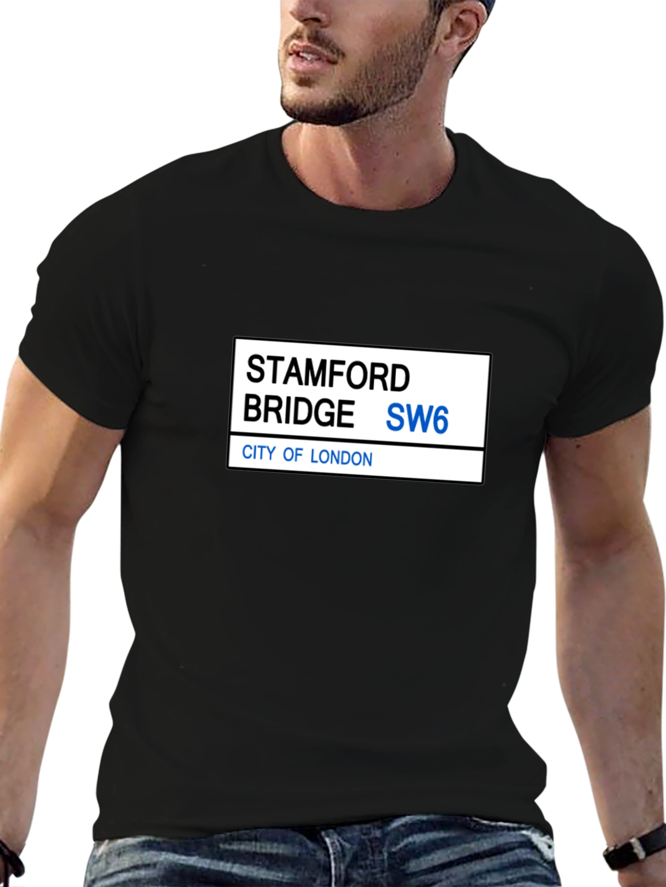 Stamford Bridge SW6 Black T-Shirt