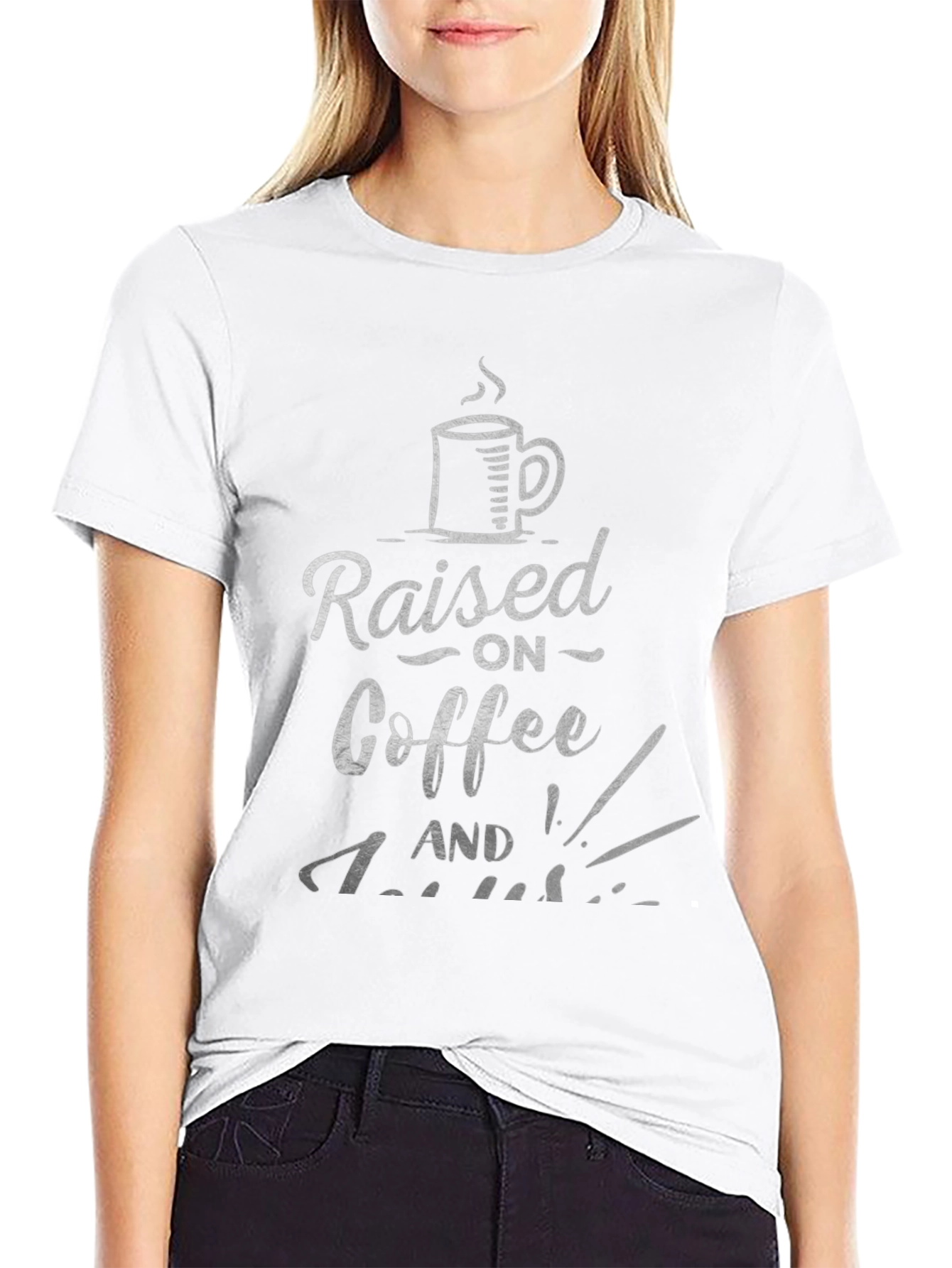 Coffee Lover T-Shirt: Raised On Coffee & Cussing