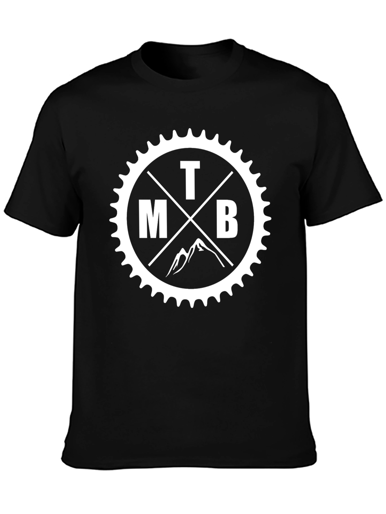 MTB Mountain Bike Graphic T-Shirt - Black