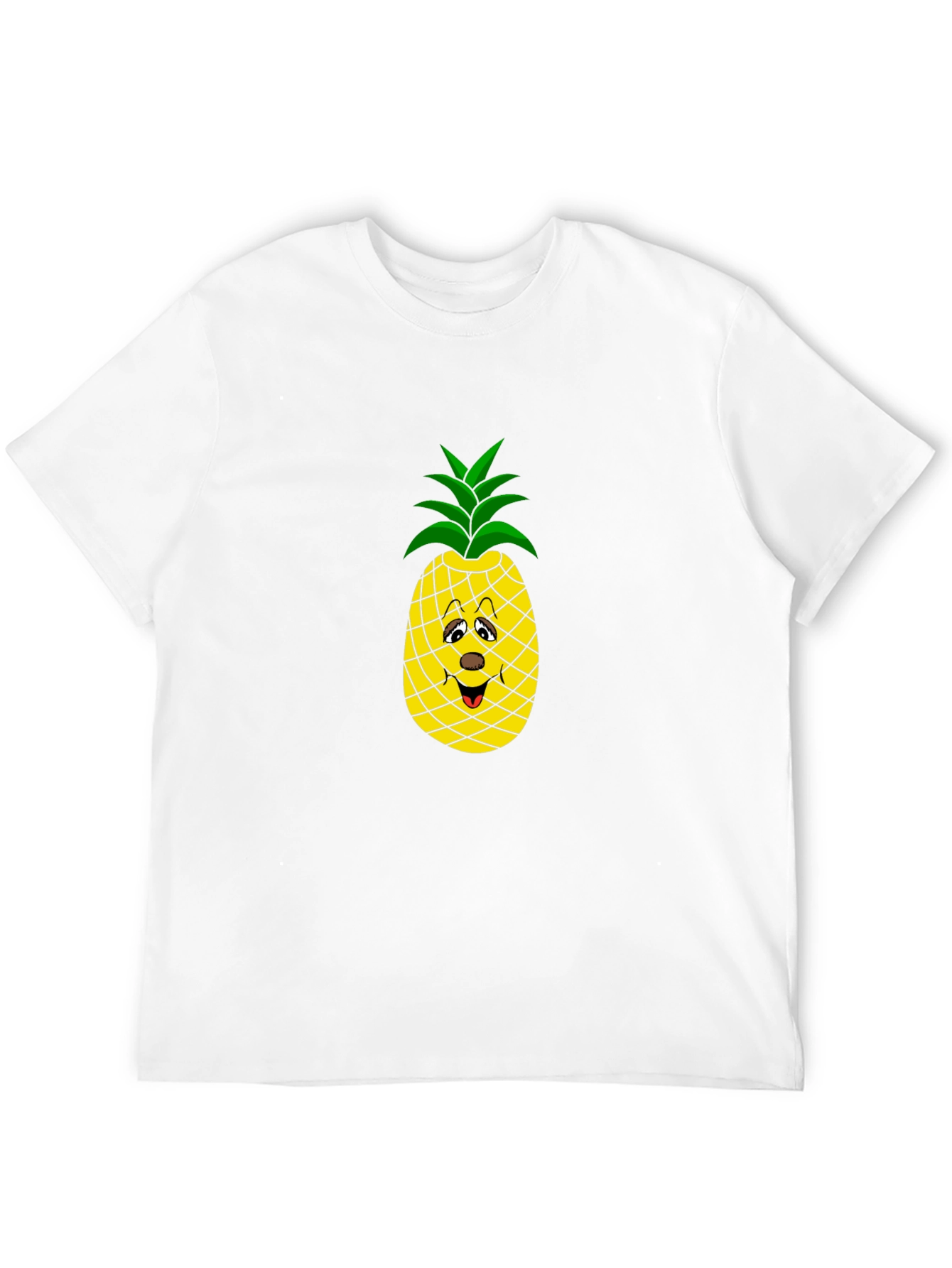 Funny Pineapple Graphic Tee - Black Cotton T-Shirt
