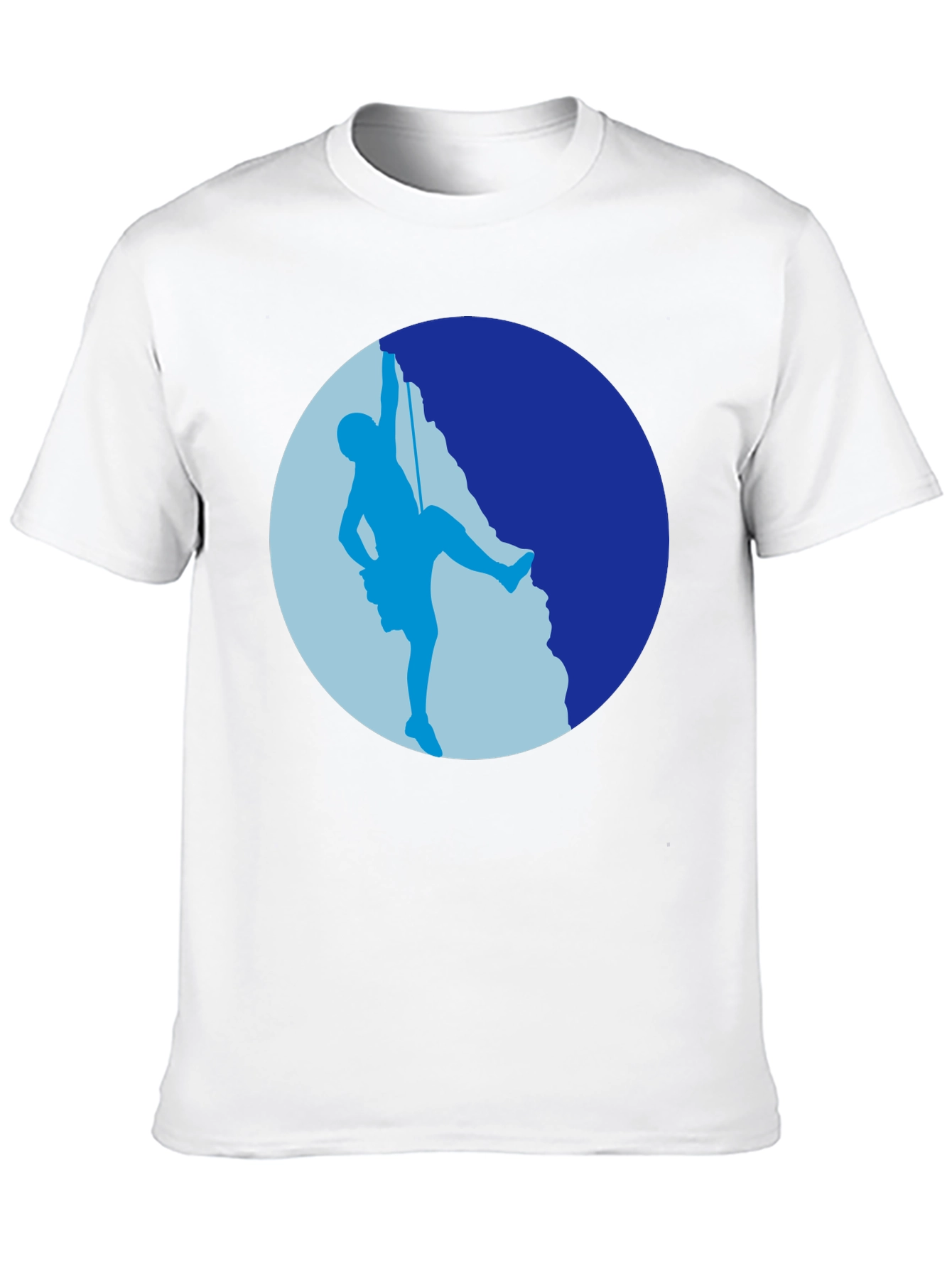 Rock Climbing Silhouette Graphic Tee - Black
