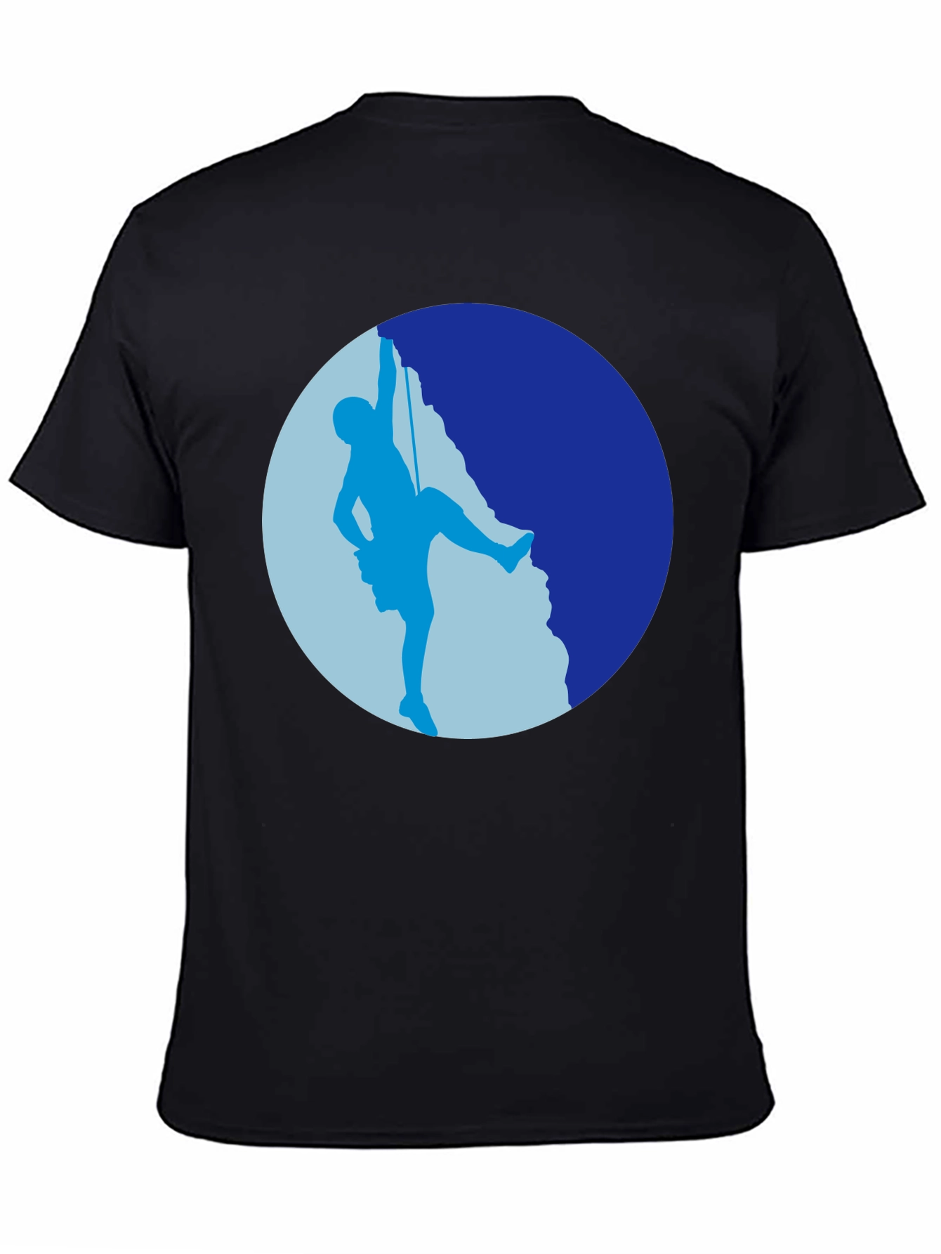 Rock Climbing Silhouette Graphic Tee - Black