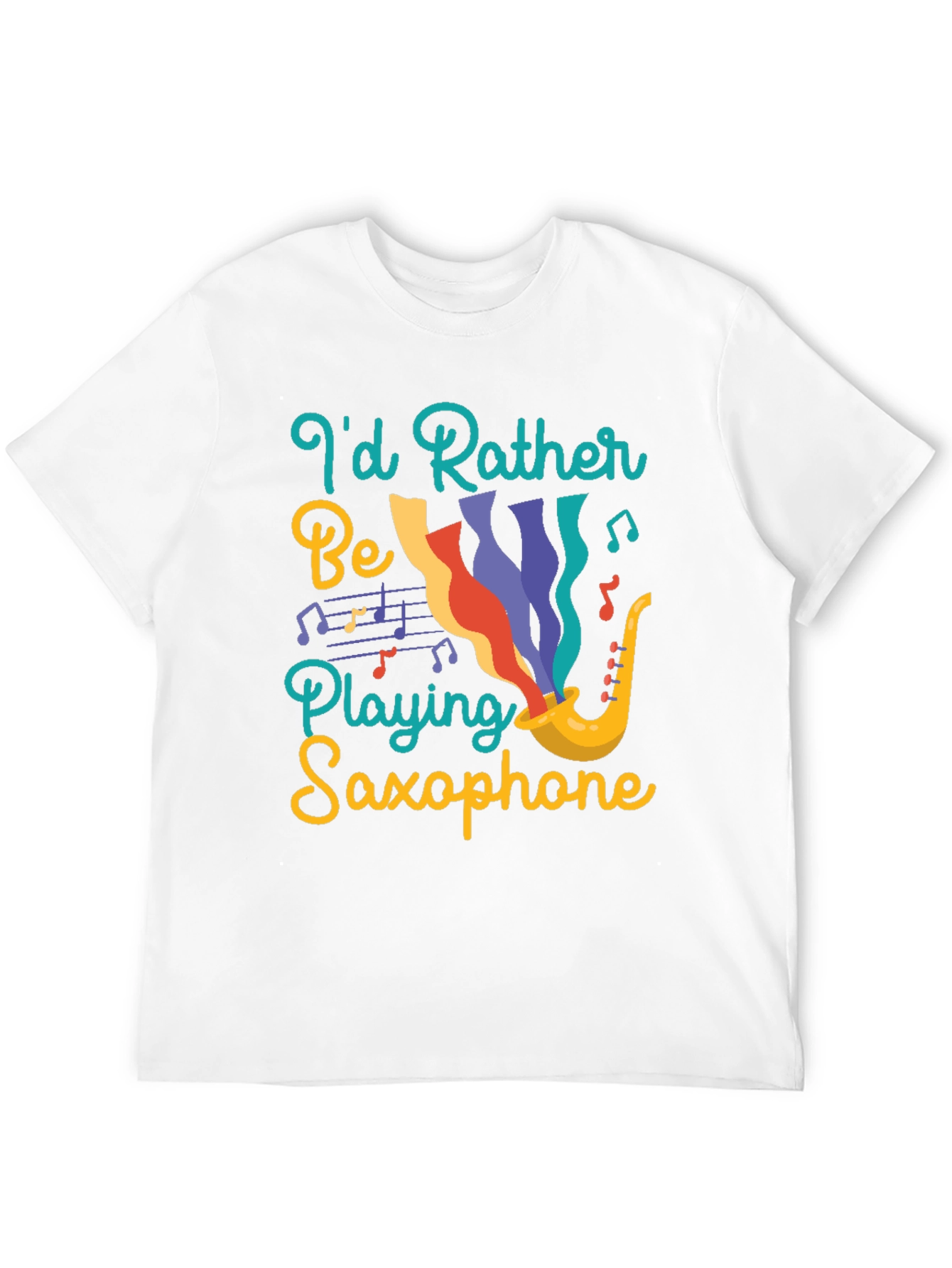 Id Rather Be Playing Saxophone Black T-Shirt