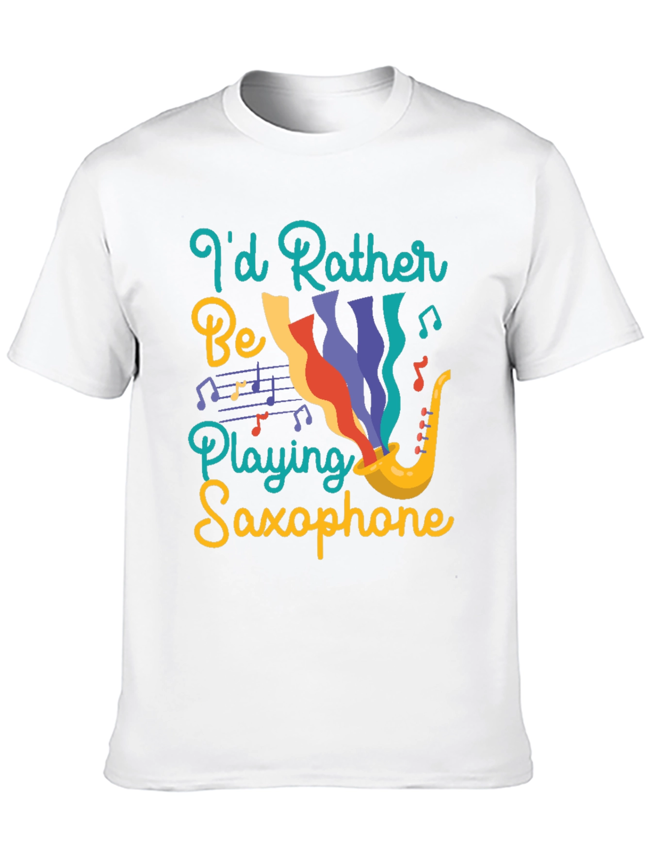 Id Rather Be Playing Saxophone Black T-Shirt