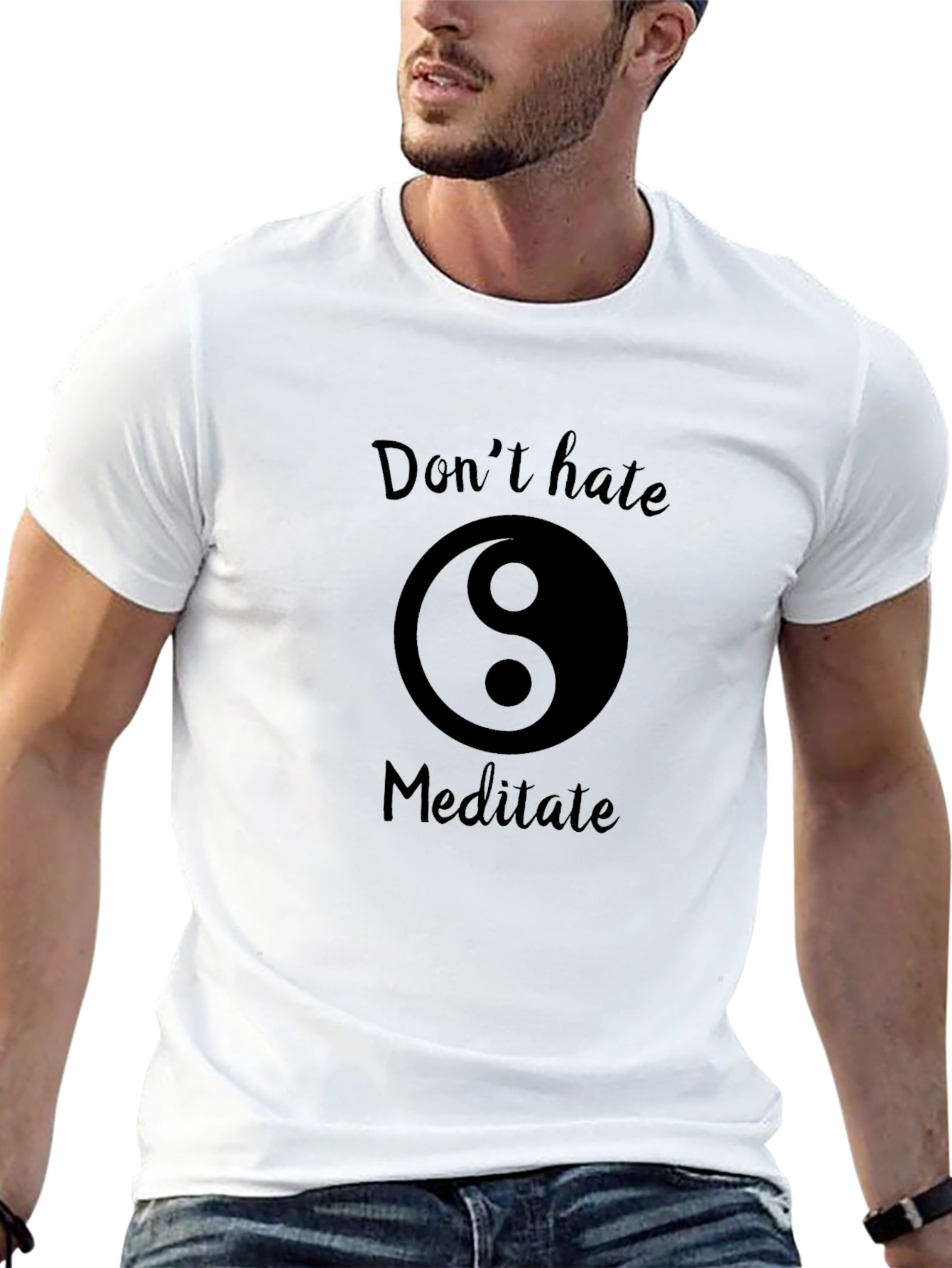 Dont Hate Meditate Black T-Shirt