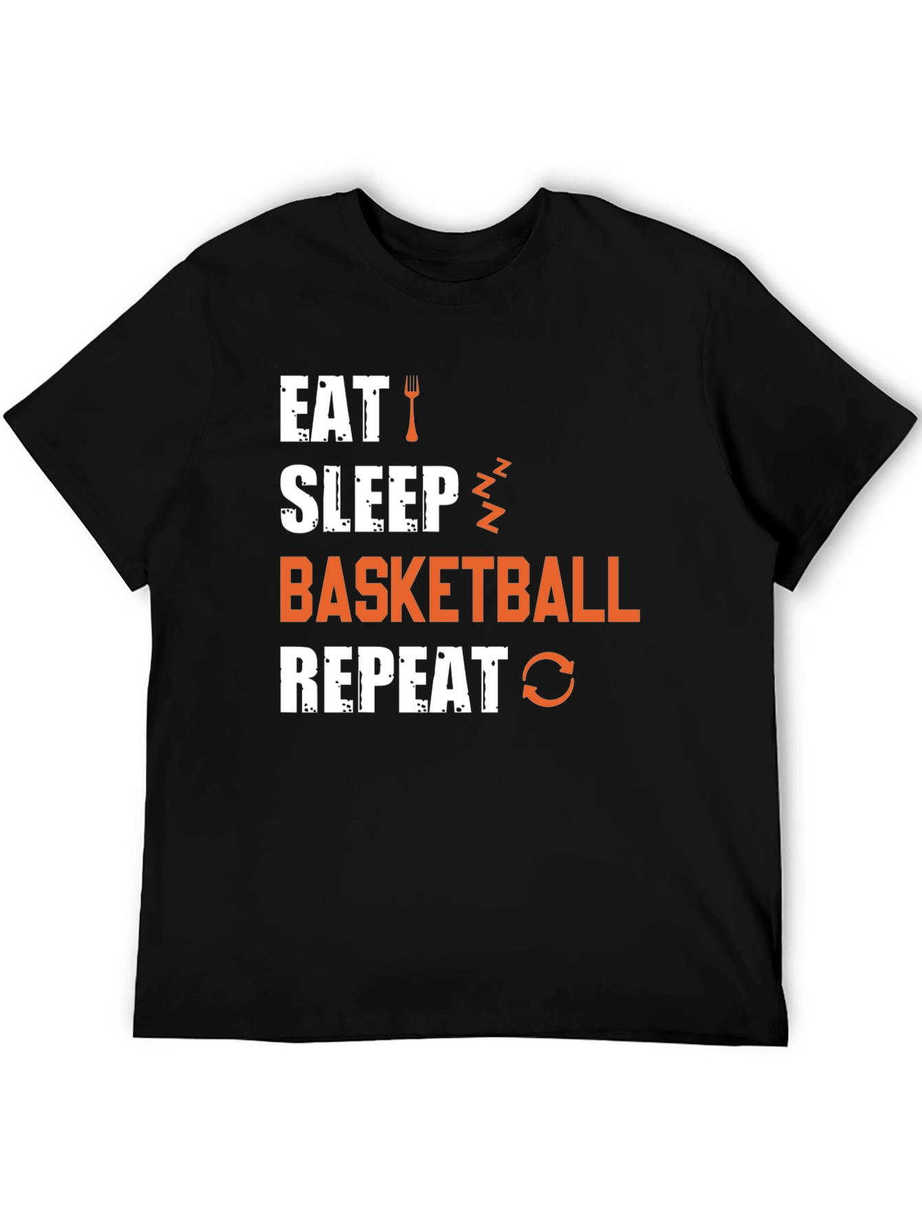 Eat Sleep Basketball Repeat Graphic Tee
