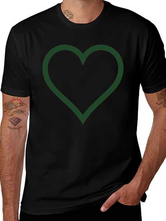 Heart Outline Graphic Tee - Casual Comfort Style