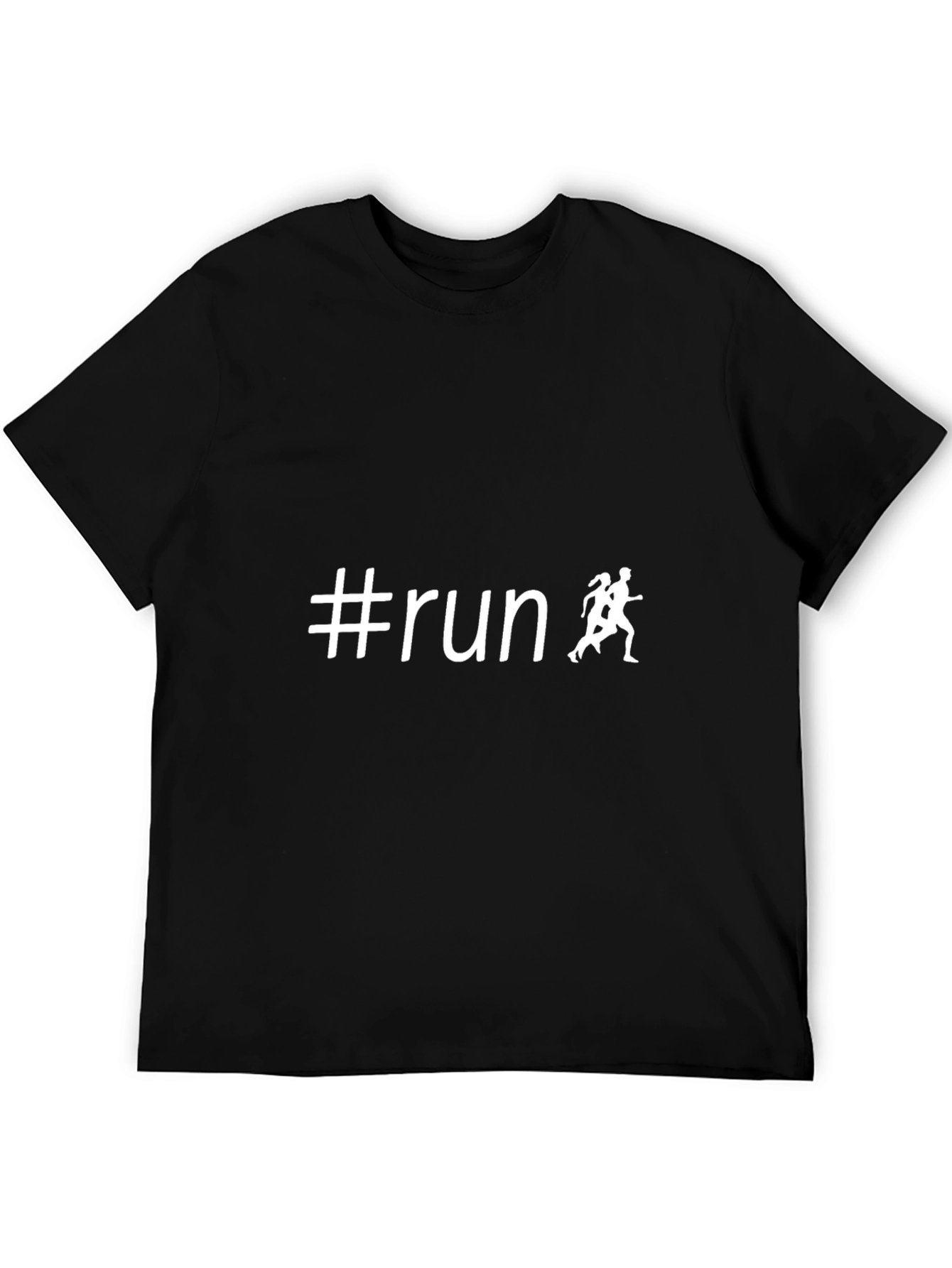 #Run T-Shirt - Black - Running Graphic Tee