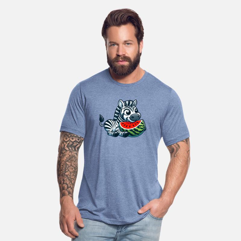 Zebra With Watermelon Fruity Funny