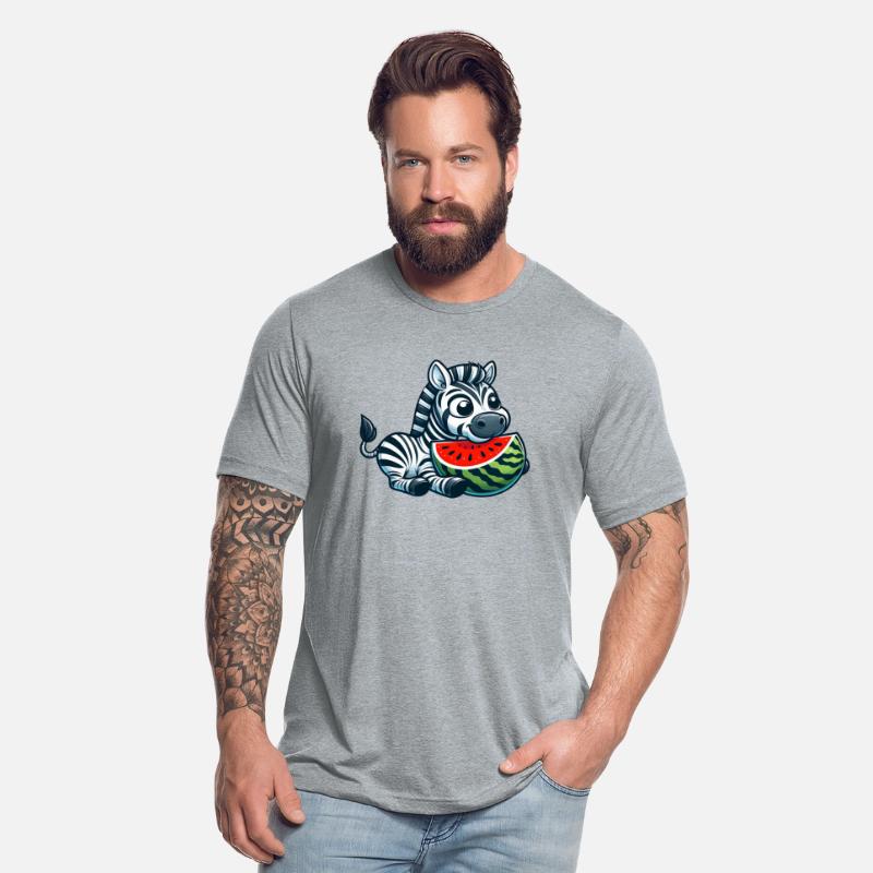 Zebra With Watermelon Fruity Funny