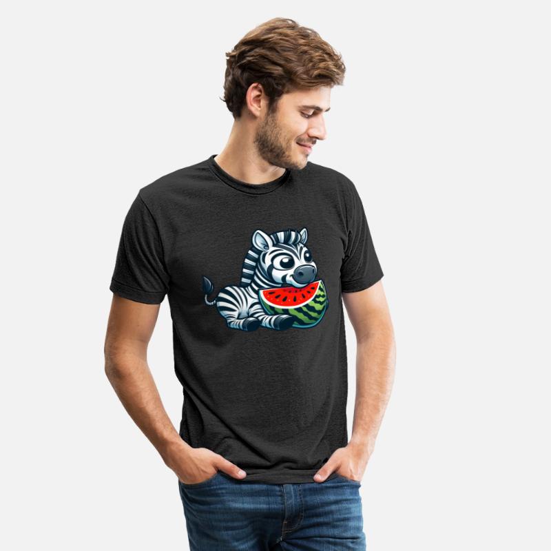 Zebra With Watermelon Fruity Funny