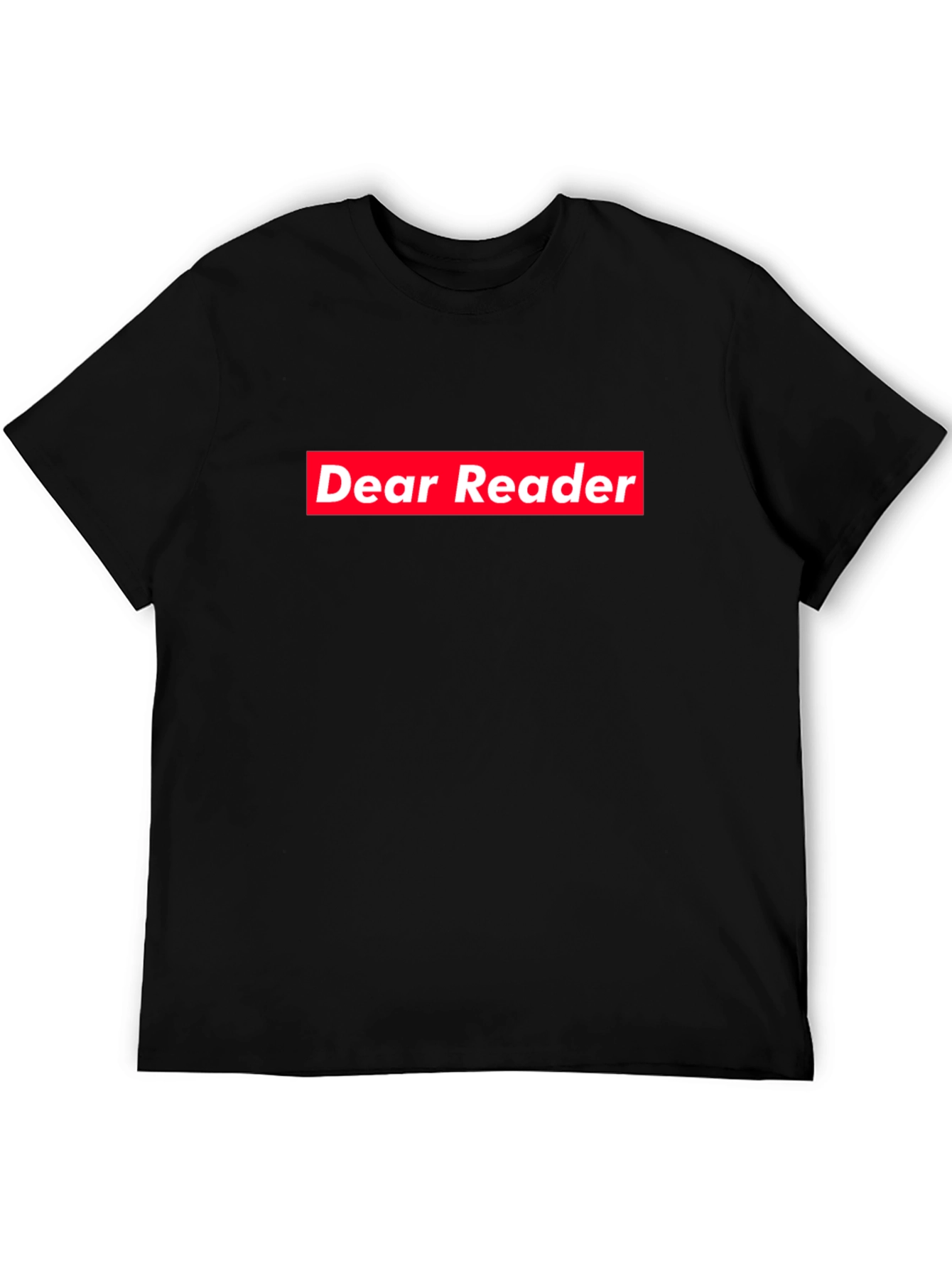 Dear Reader Graphic Tee - Black Cotton Blend