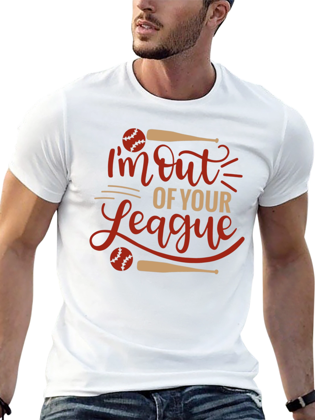 Im Out of Your League Baseball Graphic Tee