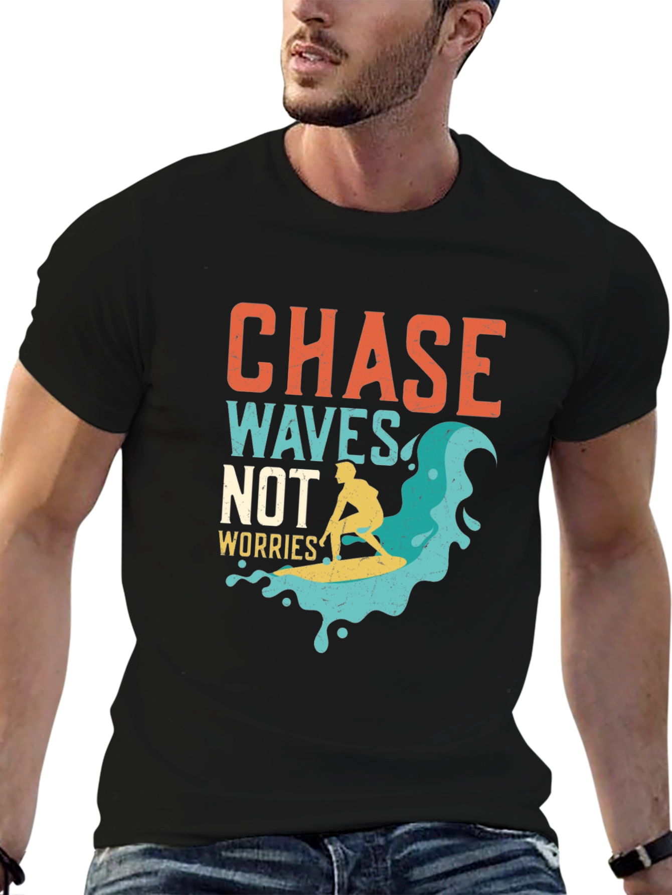 Chase Waves Graphic Tee - Surfer T-Shirt