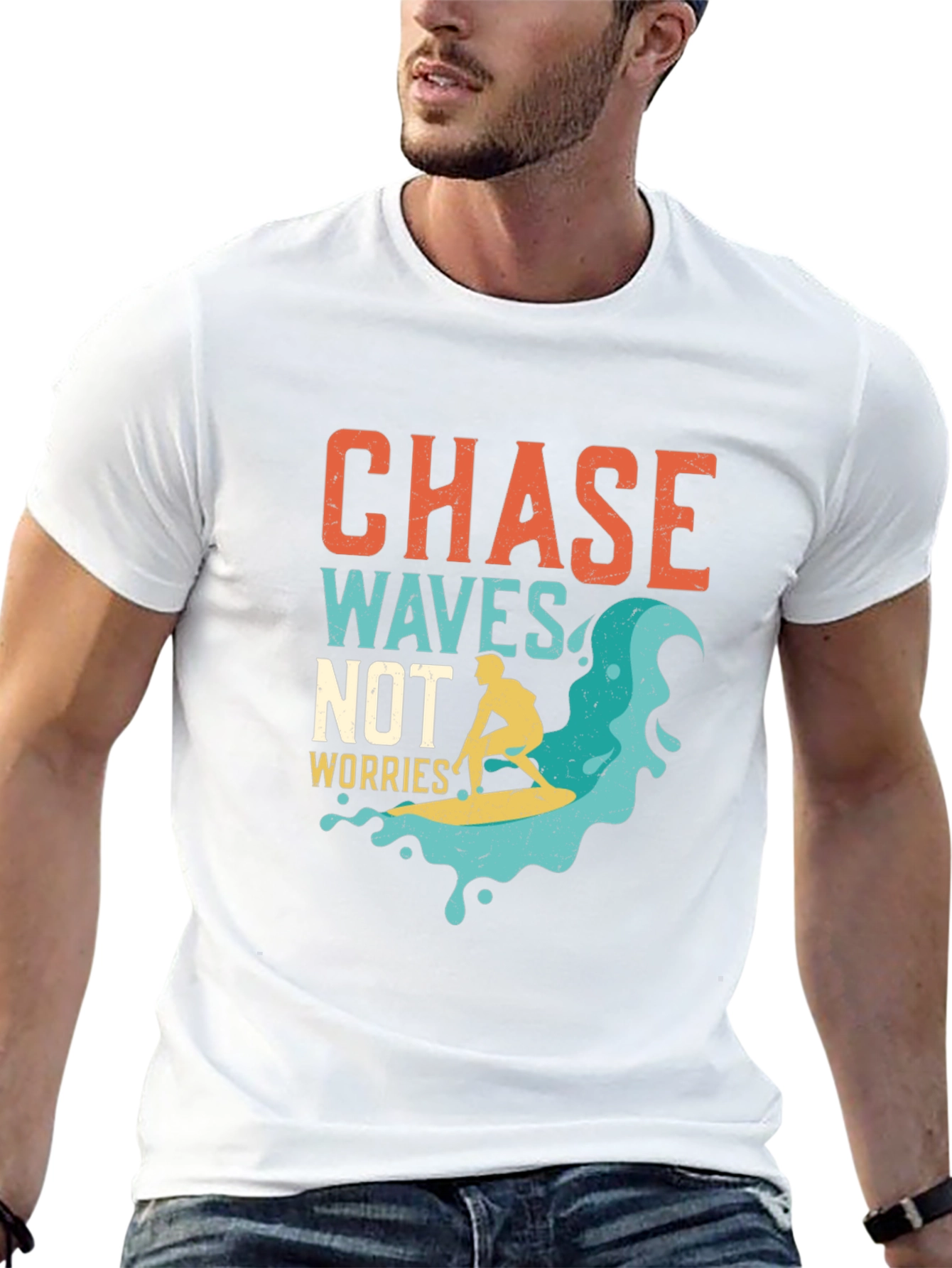 Chase Waves Graphic Tee - Surfer T-Shirt