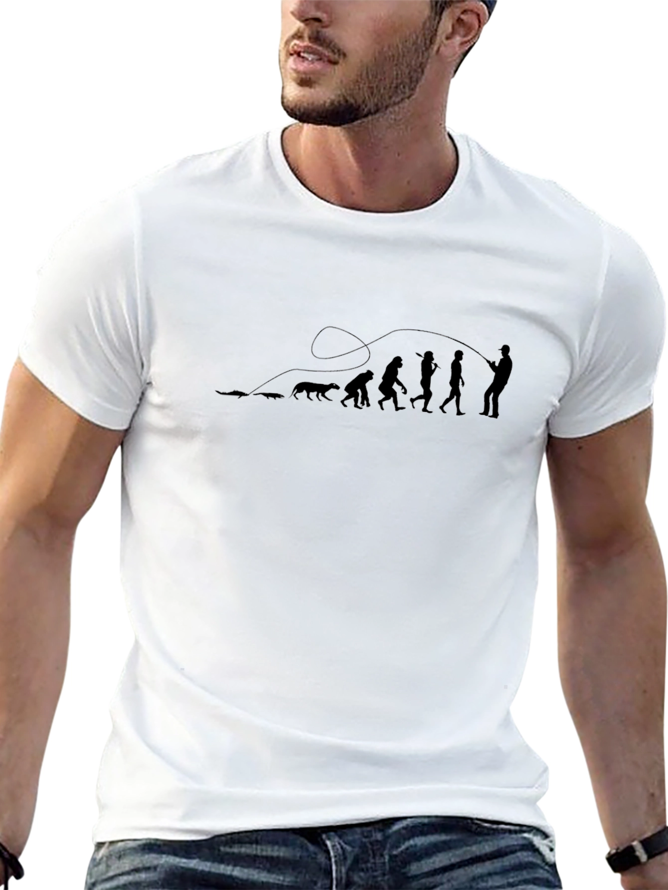 Fishing Evolution Black T-Shirt
