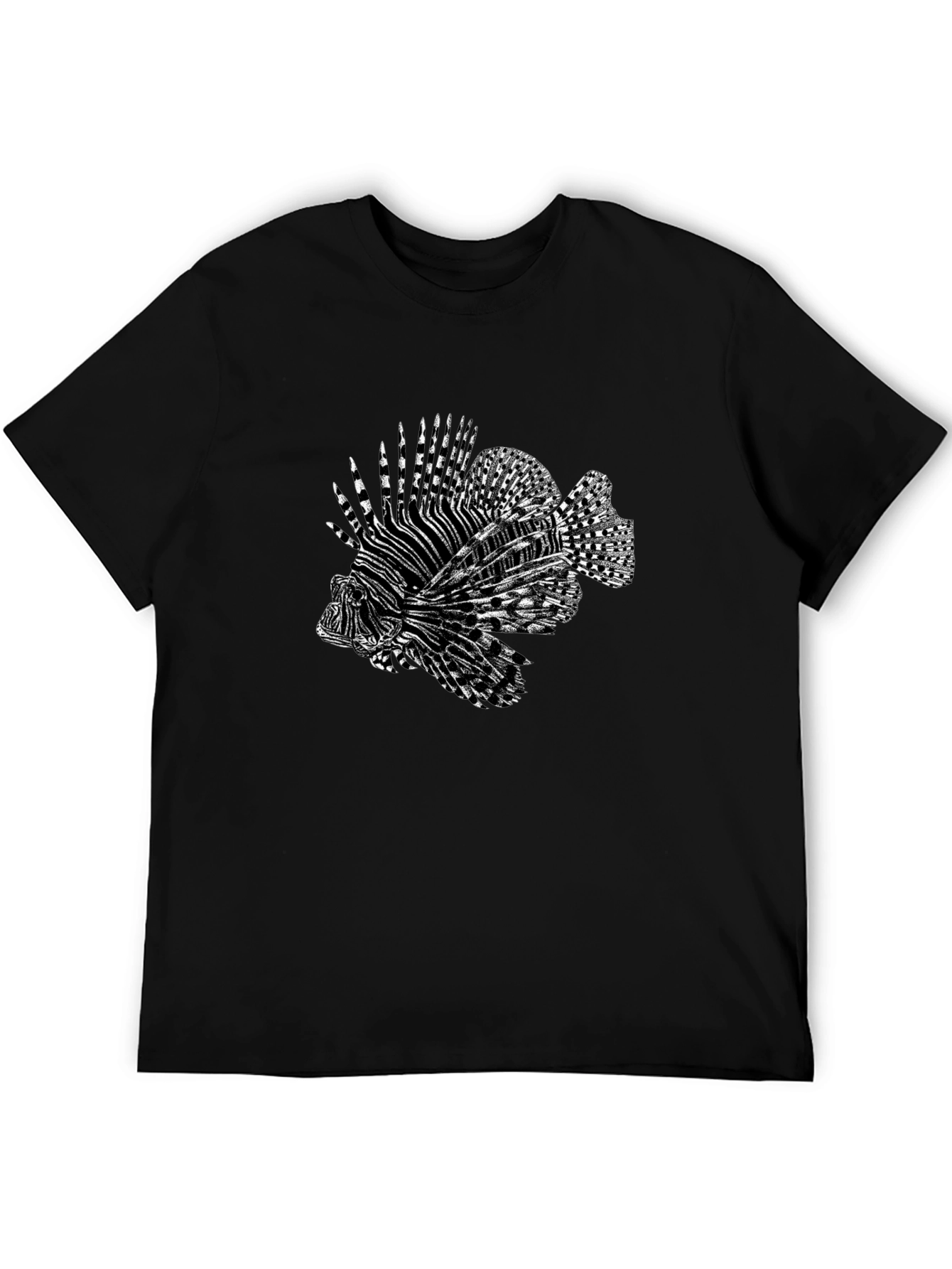 Lionfish Graphic Tee - Cool Black T-Shirt