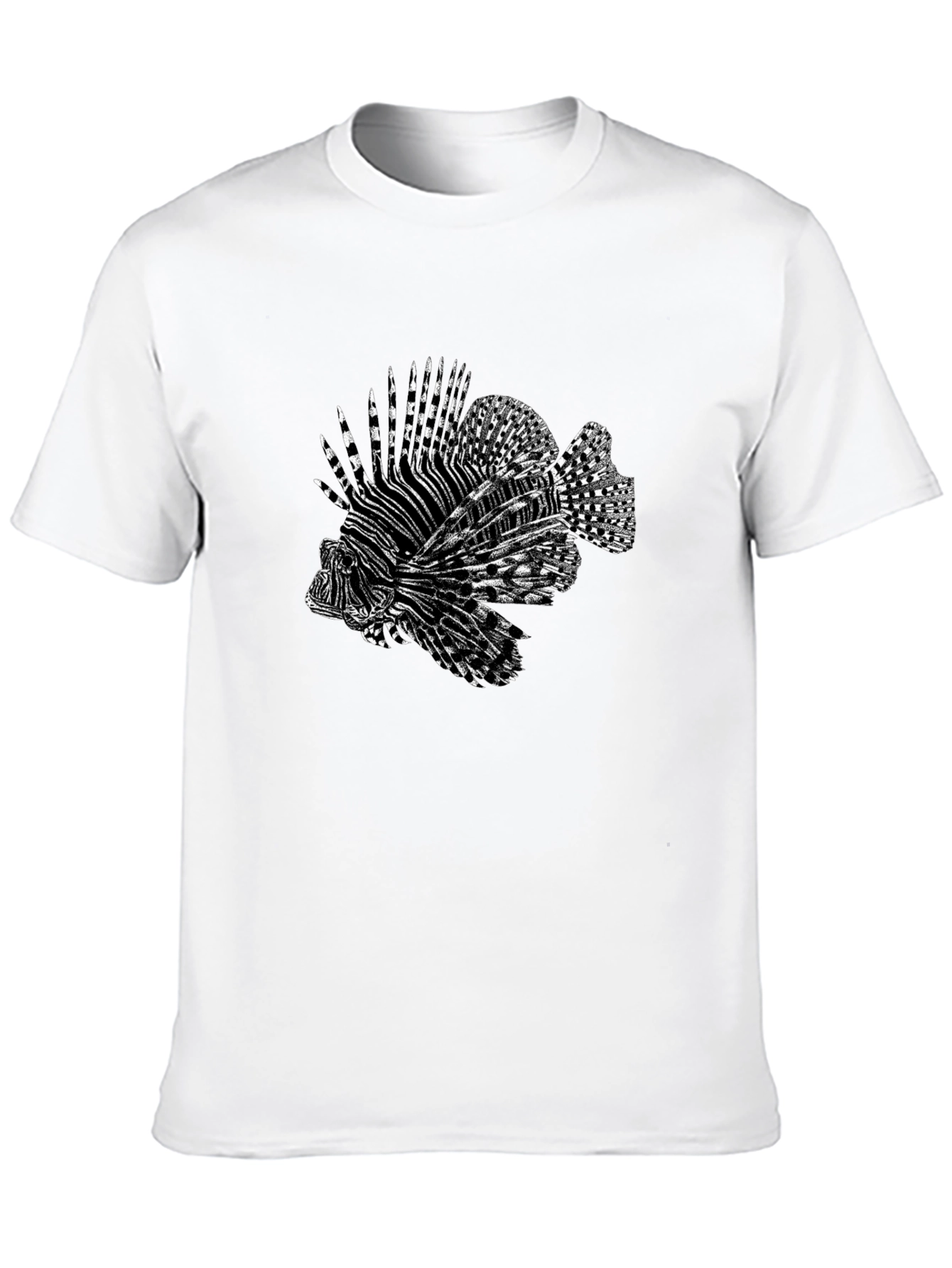 Lionfish Graphic Tee - Cool Black T-Shirt