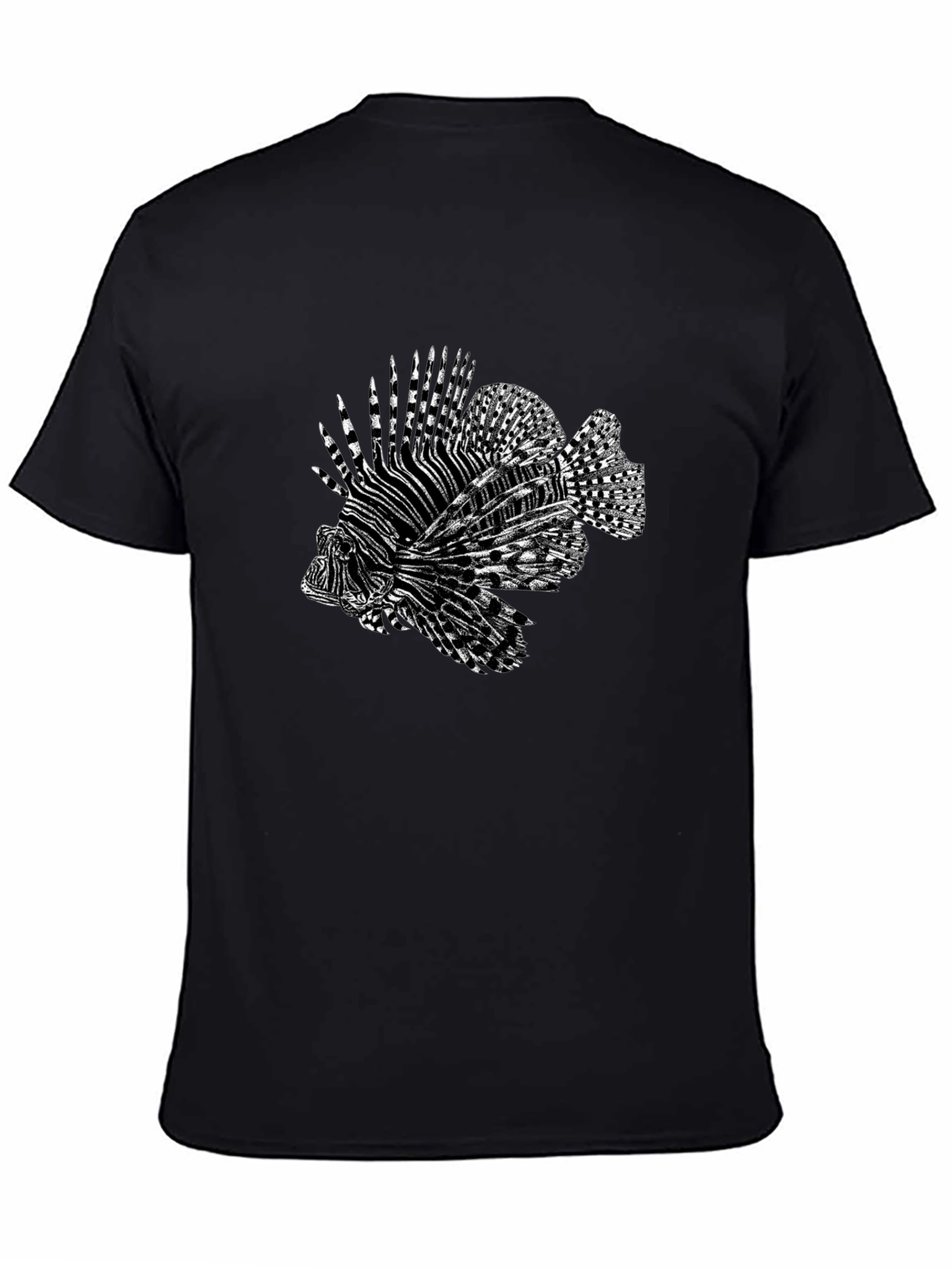Lionfish Graphic Tee - Cool Black T-Shirt